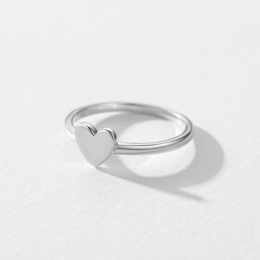 Simple Glossy Heart Ring