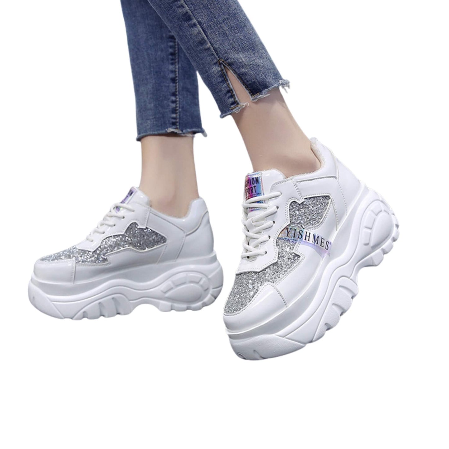 Student Patent Leather Fashion Sneakers Trend