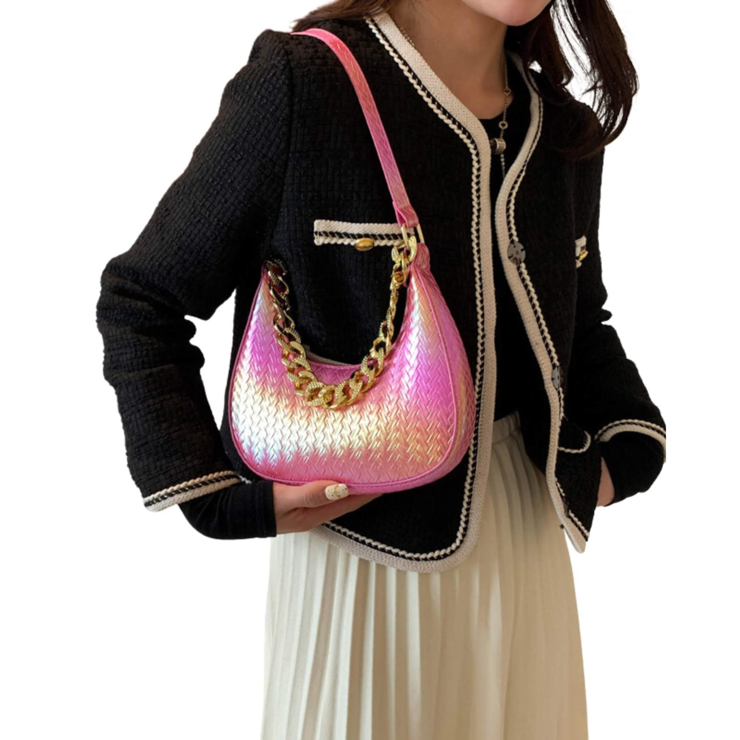 Women's Fashion Colorful Shiny Shoulder Bag