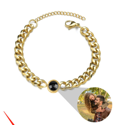 Photo Projection Bracelet - Titanium Steel