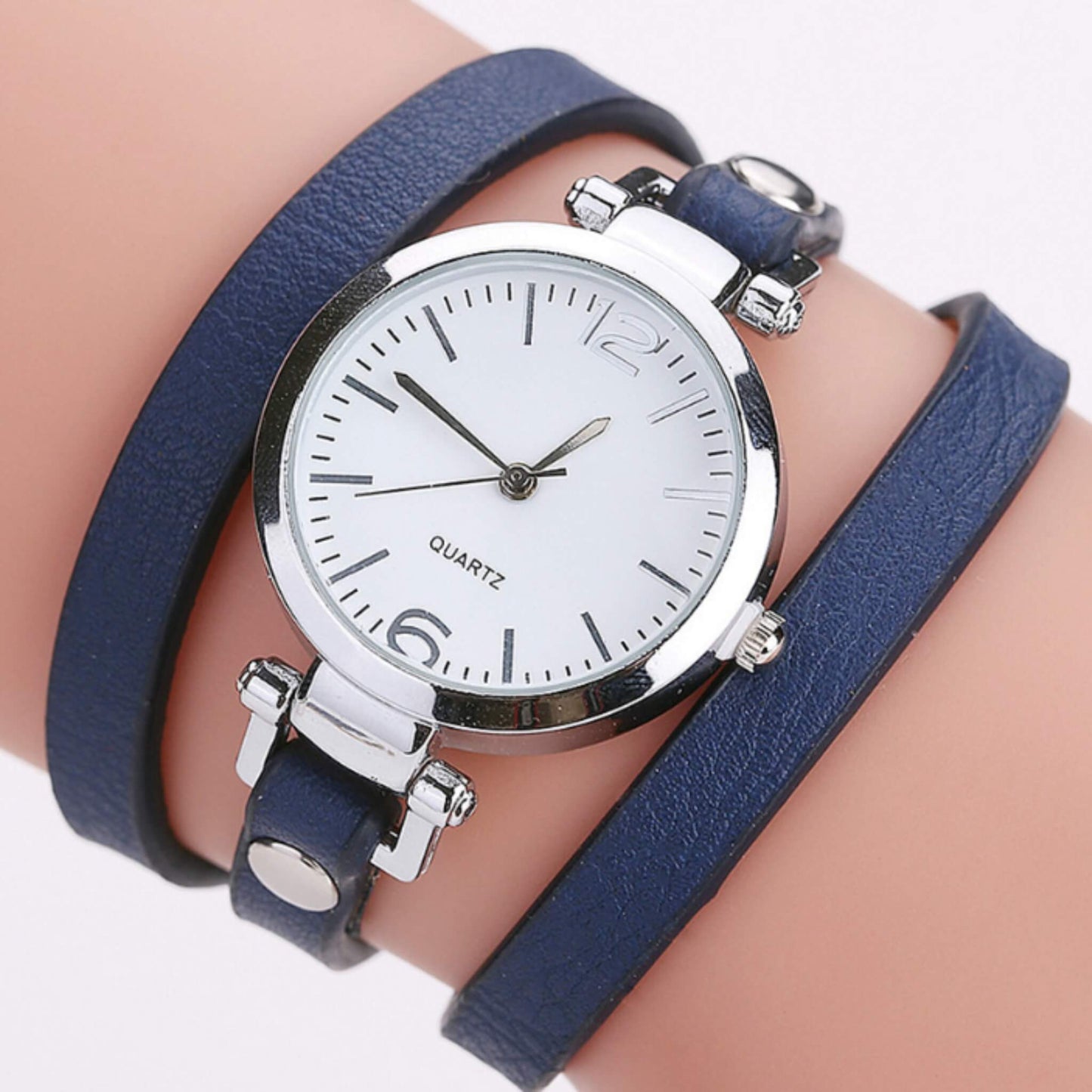 PU Strap Circle Bracelet Watch