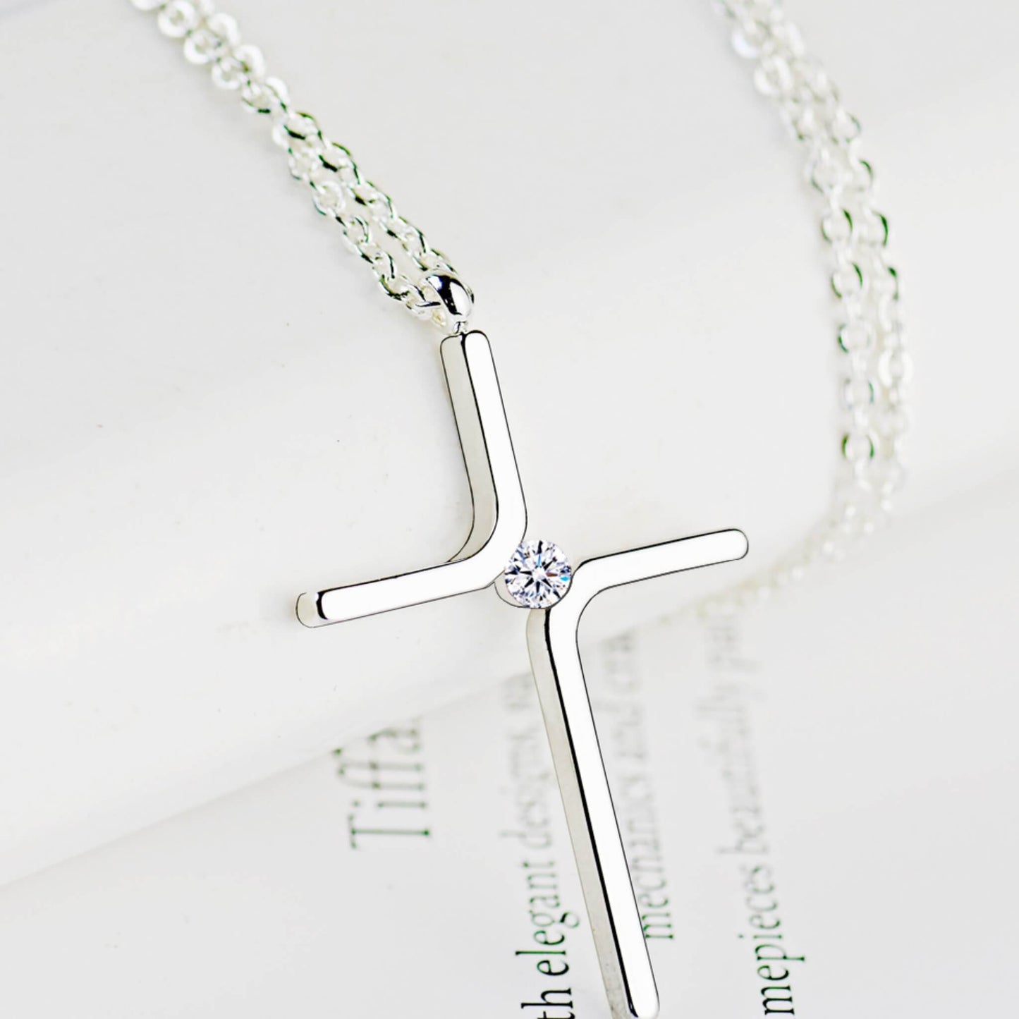 Simple Cross Necklace - Titanium Steel