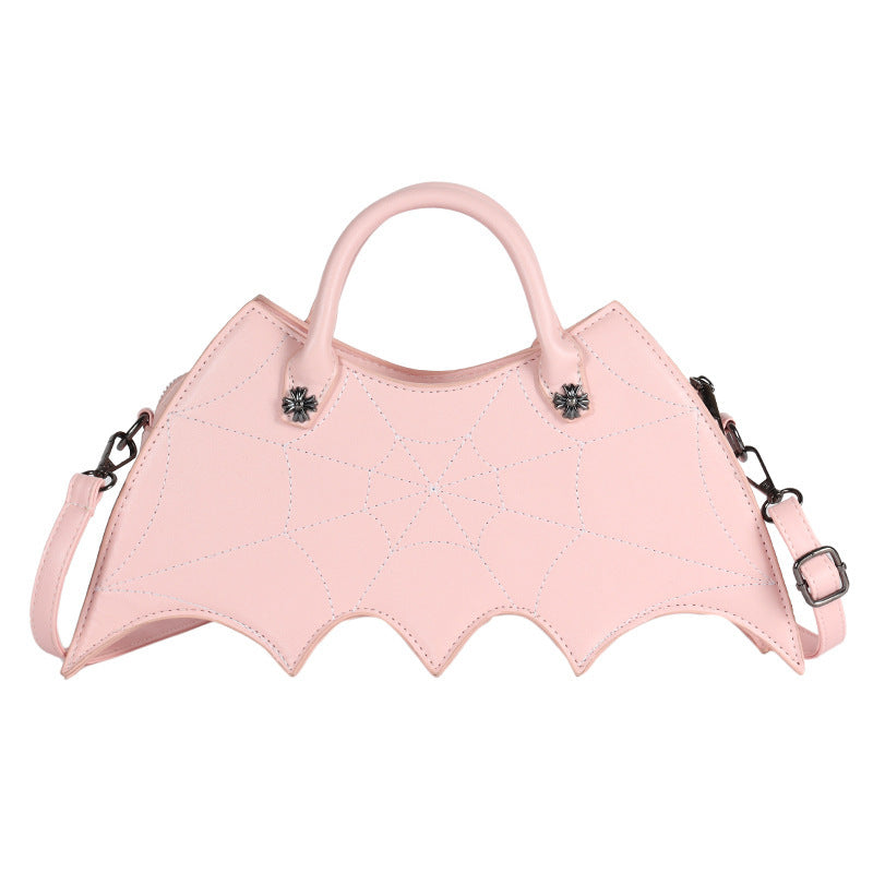 Halloween Spider Web Shape Shoulder Bags Personality Batgirl Tide Pu Handbags Fashoin Messenger Crossbody Bag