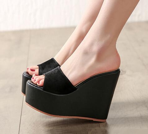 Simple And Comfortable Wedge Heel Platform Sandals And Slippers Women