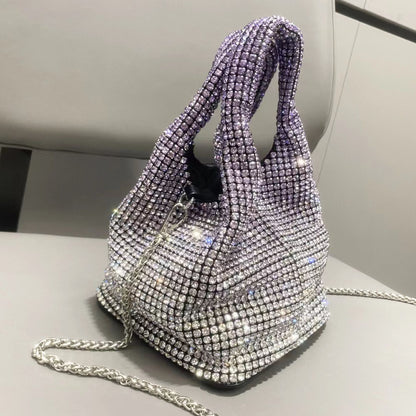 Rhinestone Vest Bucket Bag Chain