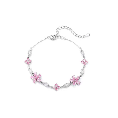 Women's Cherry Blossom Crystal Bracelet