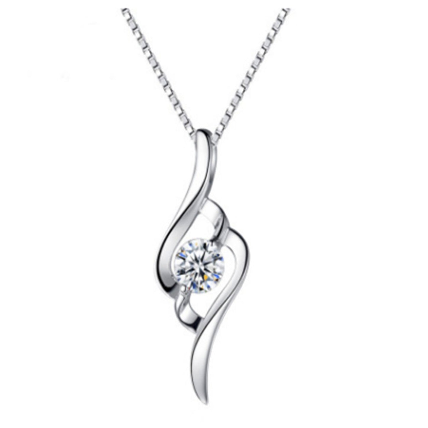 S925 Sterling Silver Pendant With Clover Diamond Necklace