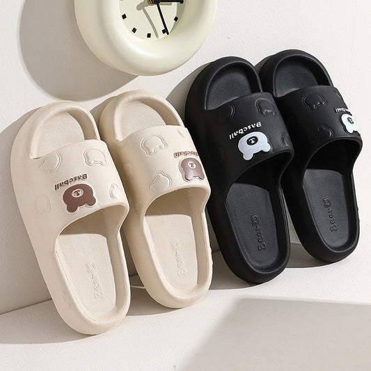 Fun and Stylish Summer Slippers with Cartoon Bear Design