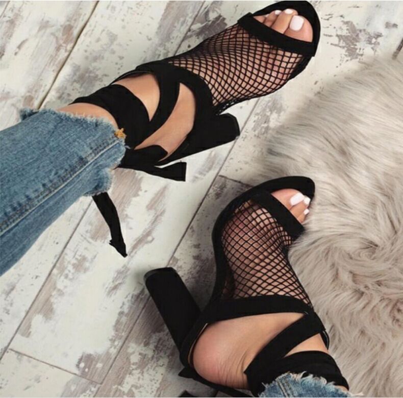 Lace Up Bandage High Heel Sandals