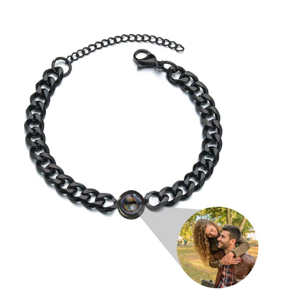 Photo Projection Bracelet - Titanium Steel