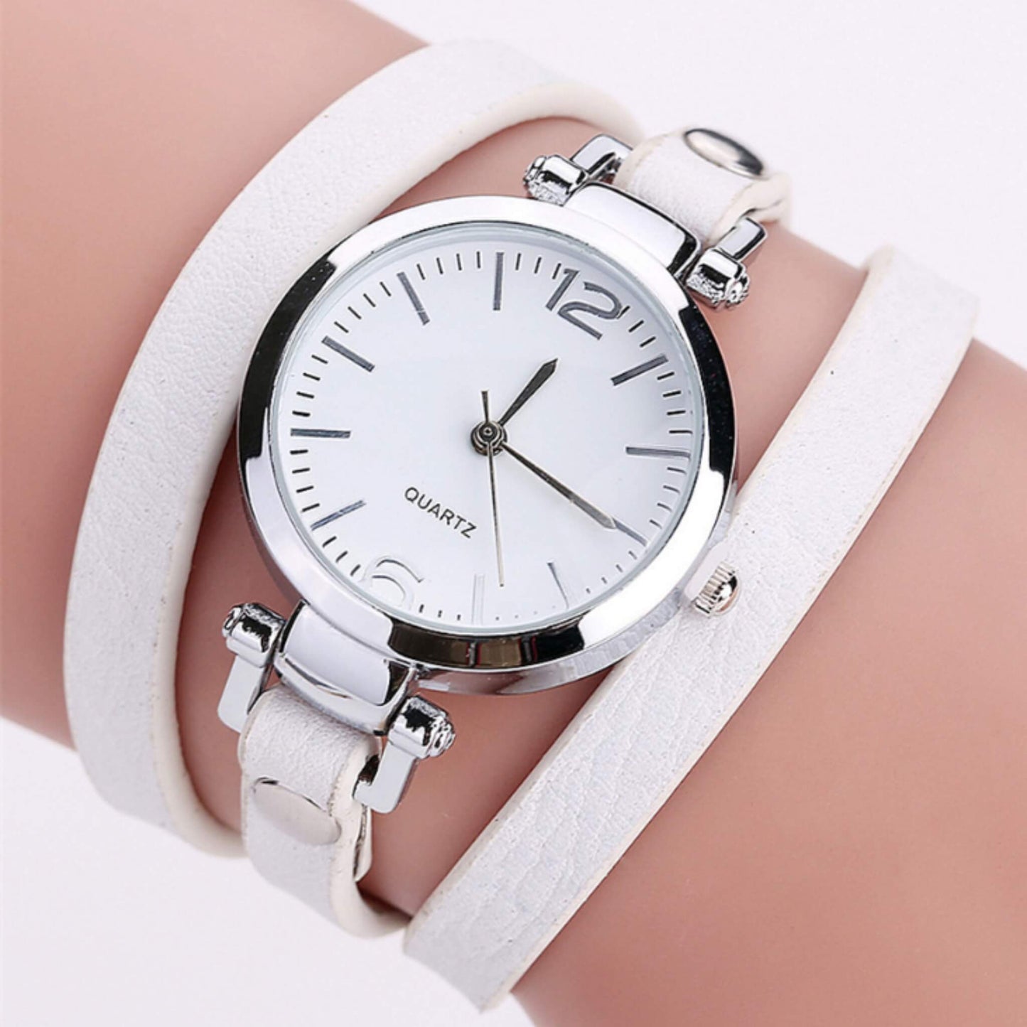 PU Strap Circle Bracelet Watch