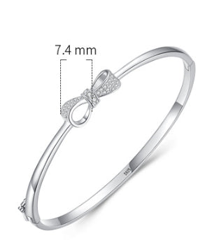 Sterling Silver Bow Bracelet S925