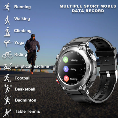 Smartwatch with Bluetooth headset and smart sport bracelet, multifunctional wearable device for fitness tracking, calls, and notifications