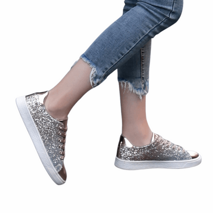 Color Sequin Street Low Shoes - Trendy low-profile shoes adorned with colorful sequins, perfect for making a stylish statement. Designed for casual wear, these shoes combine comfort and flair, ideal for adding a fun touch to any streetwear outfit