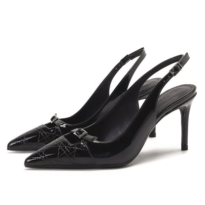 Sleek slingback stiletto heels with a classic pointed toe design, offering a sophisticated and stylish look. These heels are ideal for both formal events and stylish everyday wear