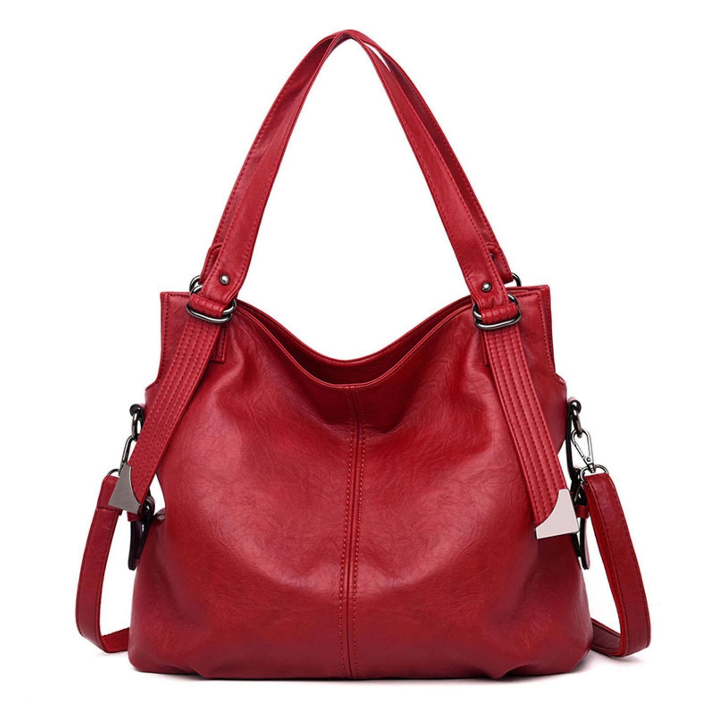 Eternal Beauty Vintage Leather Bag - Soft square retro handbag with a comfortable handle. Stylish and functional for daily use