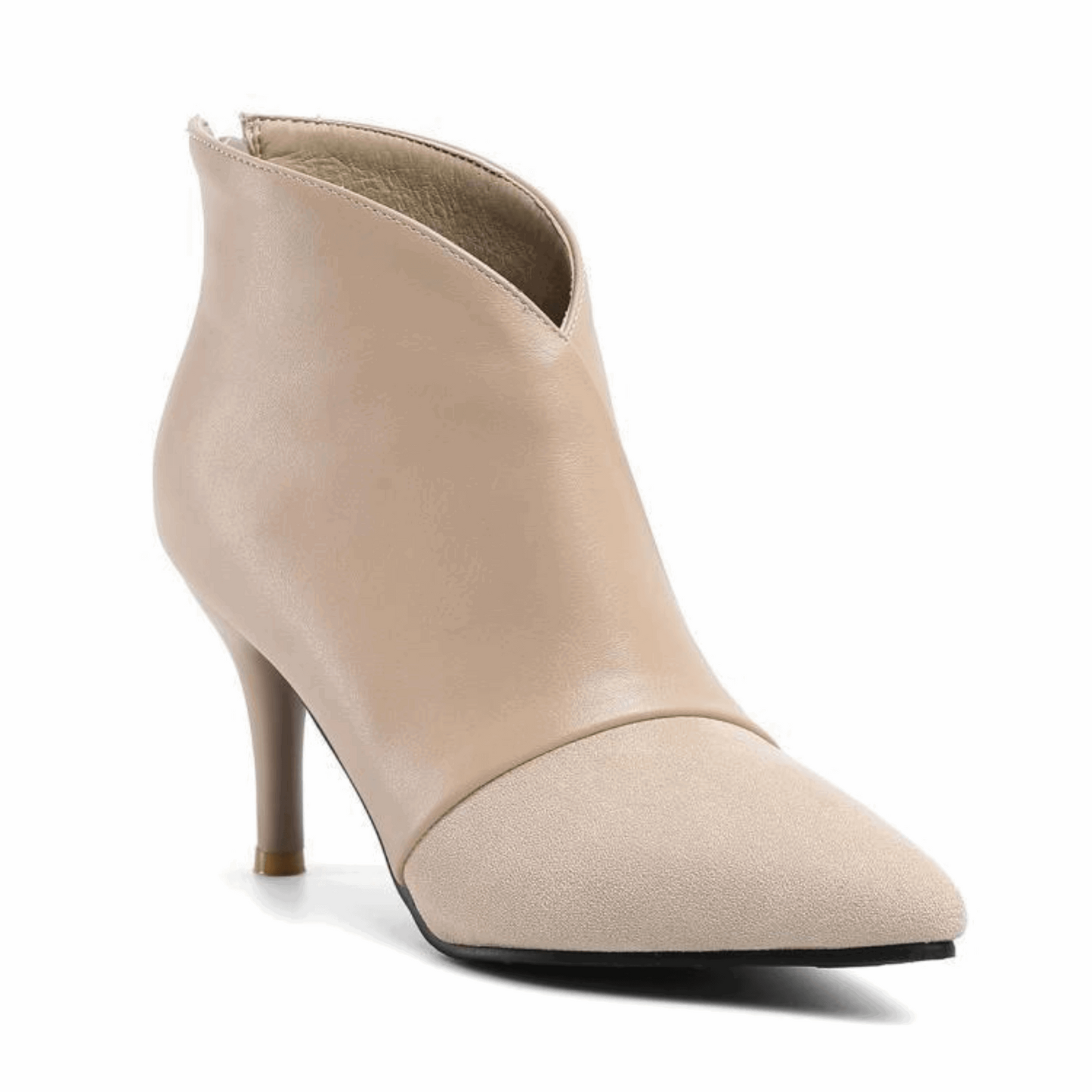 Elegant and versatile pointed-toe ankle boots for women, featuring stylish stitching details. These chic, minimalist boots offer comfort and sophistication, perfect for pairing with casual or dressy outfits alike