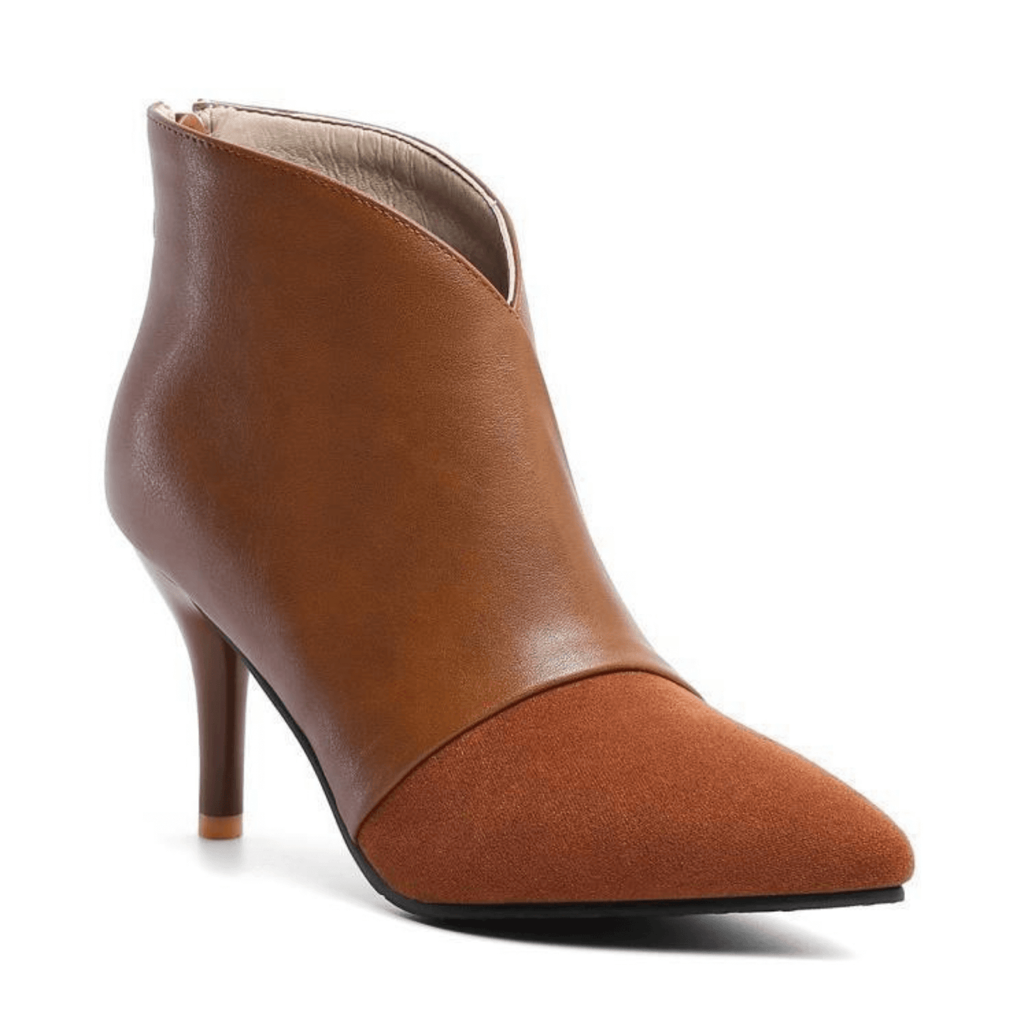 Elegant and versatile pointed-toe ankle boots for women, featuring stylish stitching details. These chic, minimalist boots offer comfort and sophistication, perfect for pairing with casual or dressy outfits alike