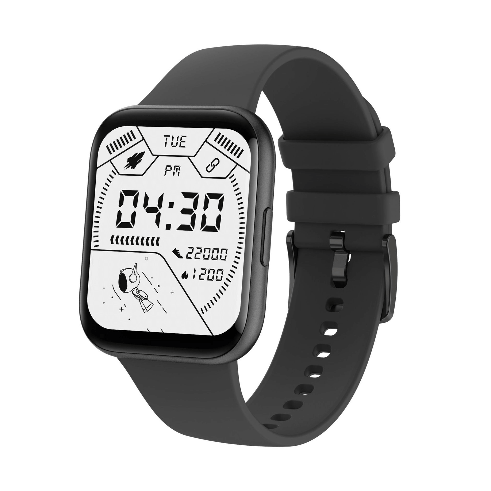 Full-Touch Sports Smart Bracelet, 1.69” screen, silicone band, USB charging, compatible with iOS & Android, fitness tracking, alloy case, and mineral glass