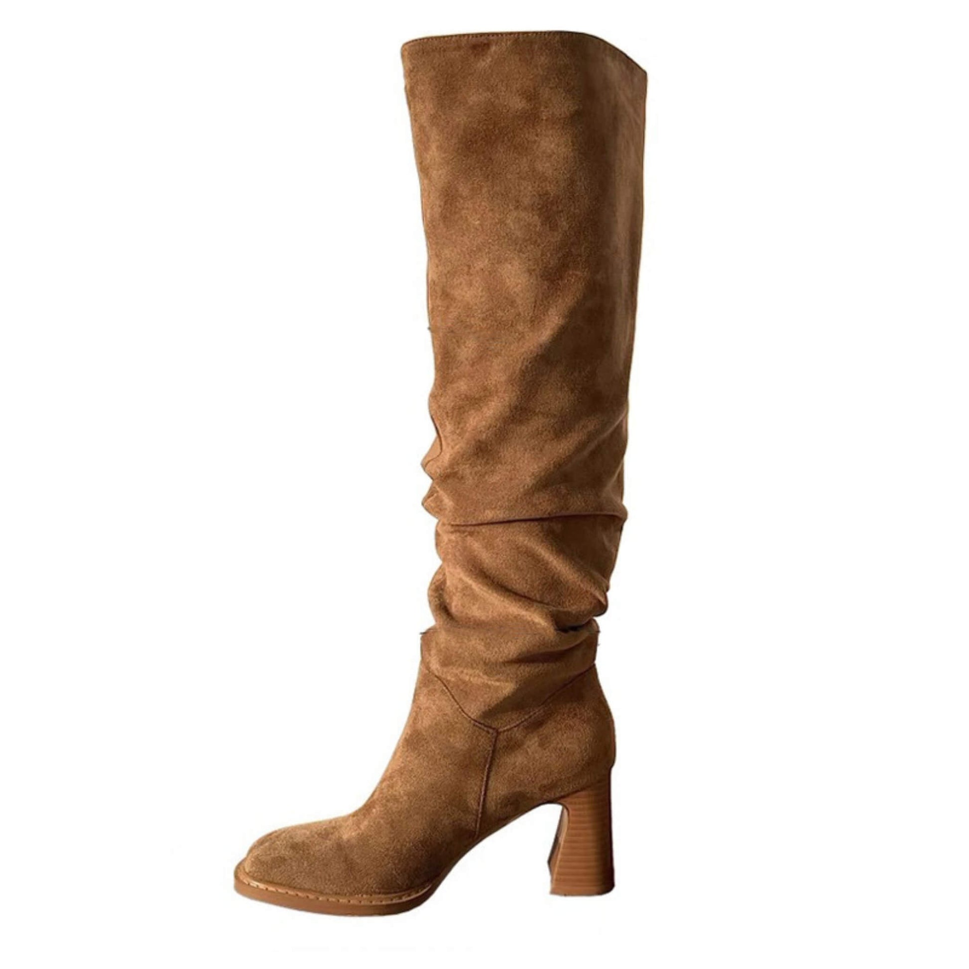 High Knight Big Tube Circumference Pile Style Boots For Women stylieday.com