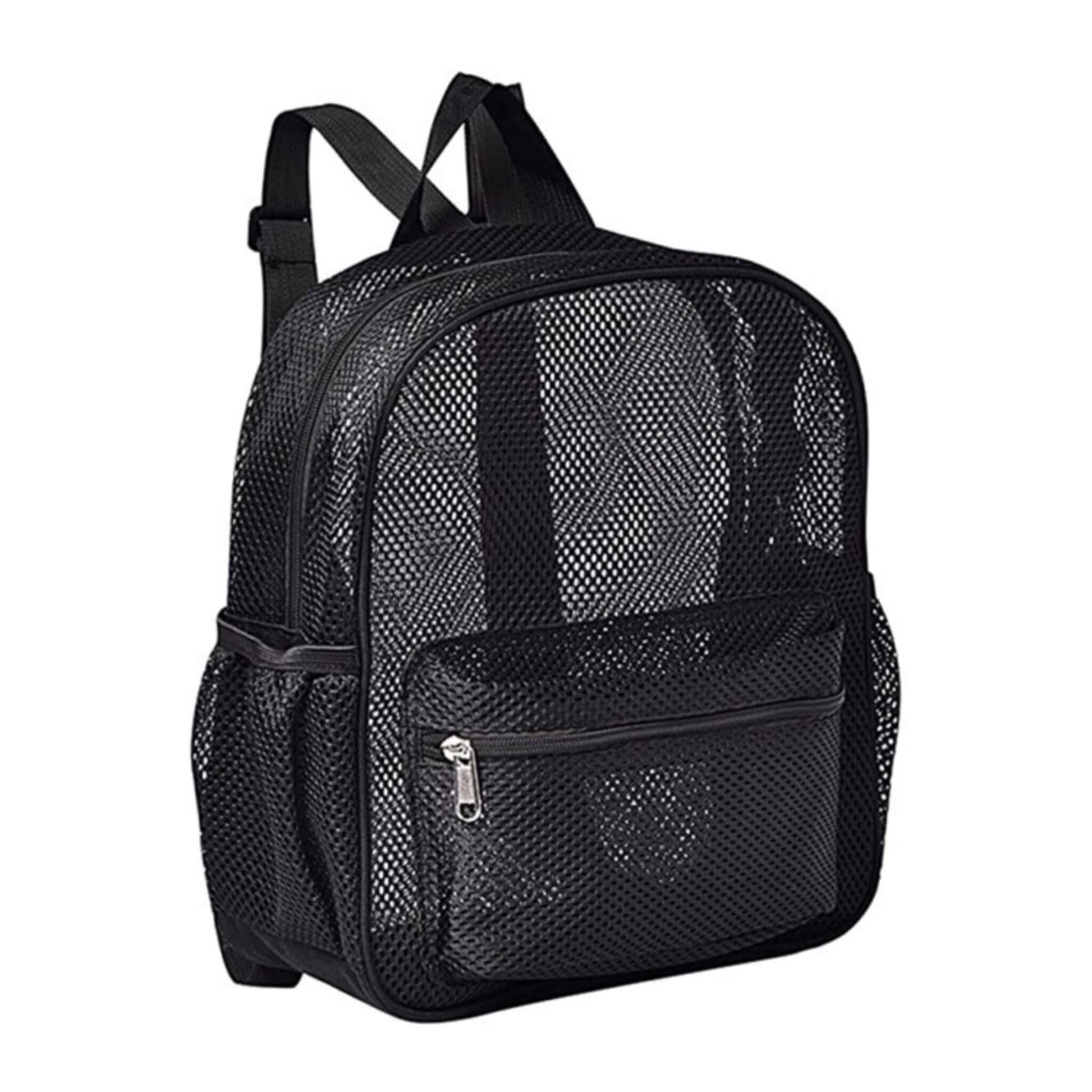 High Load-Bearing Mini Mesh Backpack in light gray, blue, black, and red. Waterproof, wear-resistant, and suitable for both men and women