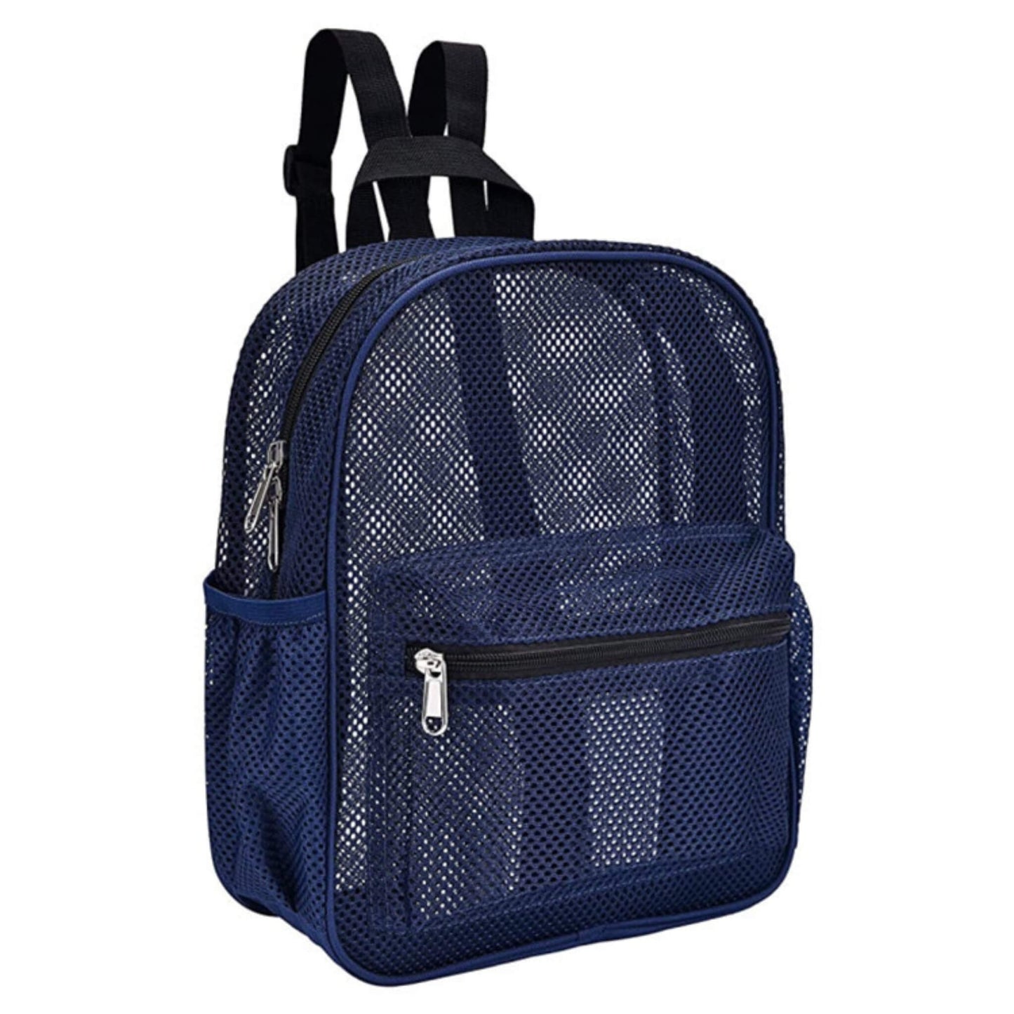 High Load-Bearing Mini Mesh Backpack in light gray, blue, black, and red. Waterproof, wear-resistant, and suitable for both men and women