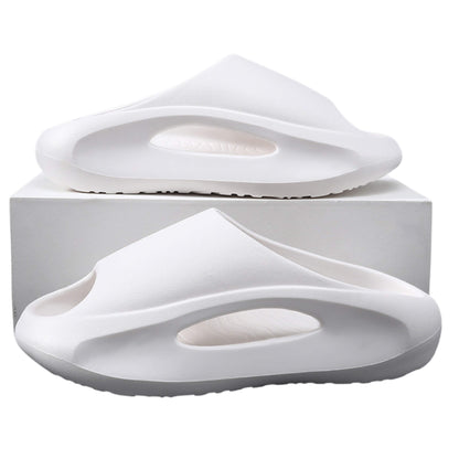 Hollow Summer Beach Slippers for men and women in stylish EVA material, perfect for casual beachwear, with sizes 36-45. Comfortable and durable