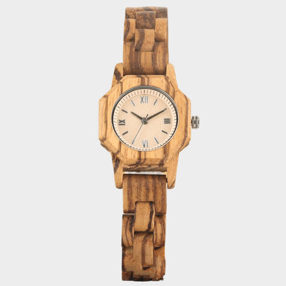 Octagon Diamond Wooden Watch stylieday.com