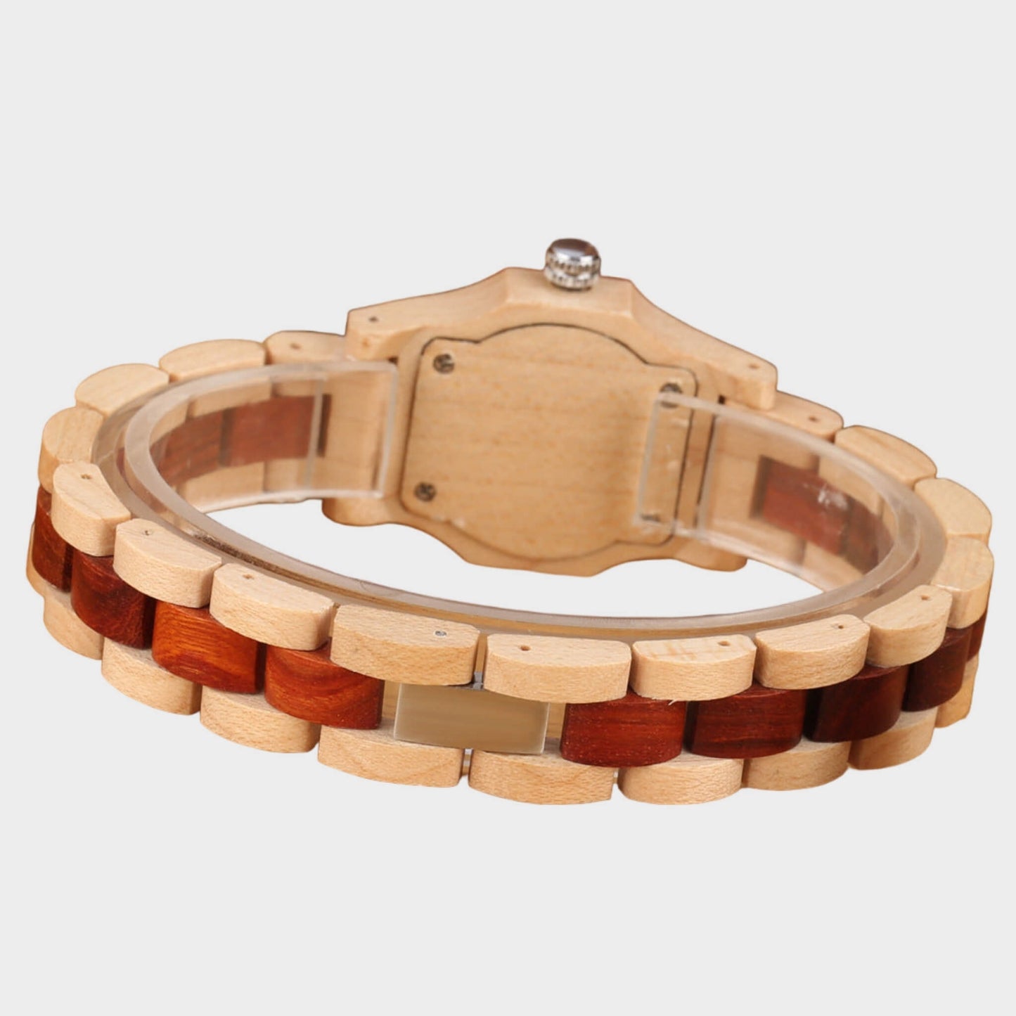 Octagon Diamond Wooden Watch stylieday.com