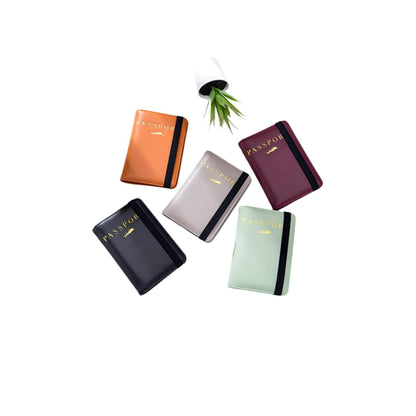 RFID Leather Passport Wallet