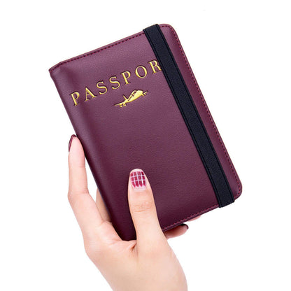 RFID Leather Passport Wallet