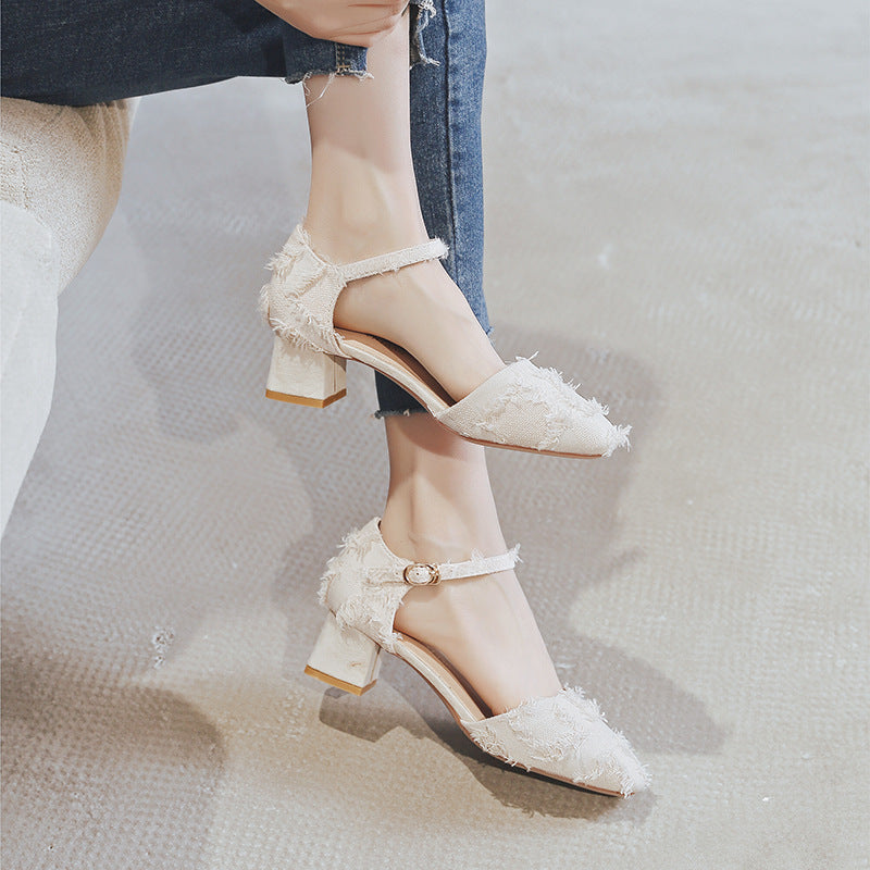 Women’s ankle strap D'Orsay flats in high-quality suede with a 3CM low heel, available in multiple colors. Comfortable and stylish for everyday wear