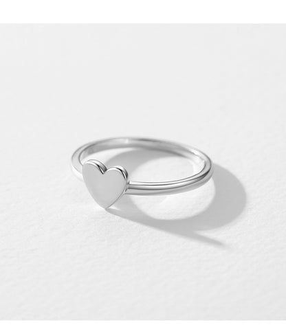 Simple Glossy Heart Ring