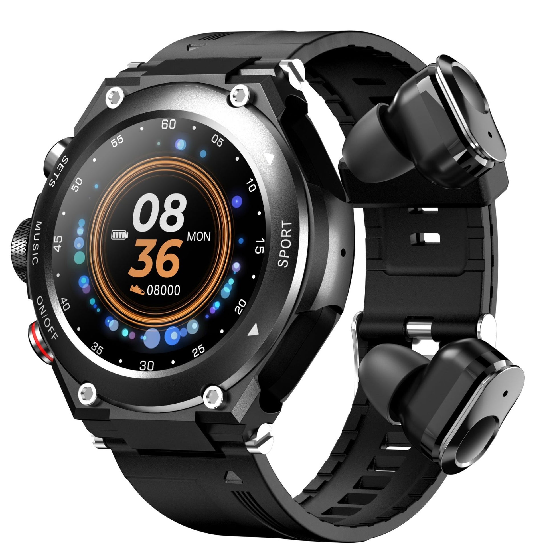 Smartwatch with Bluetooth headset and smart sport bracelet, multifunctional wearable device for fitness tracking, calls, and notifications