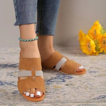 Fish Mouth Sandals with Belt Buckle