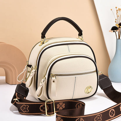 Versatile Multi-Zipper Crossbody Bag