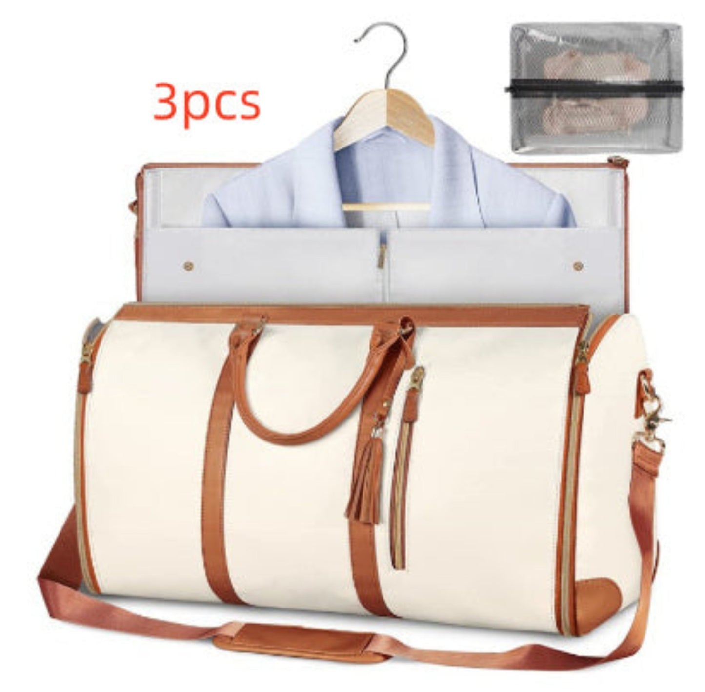 Waterproof travel duffle handbag in a sleek design, featuring sturdy handles and a detachable shoulder strap, set against a scenic outdoor backdrop