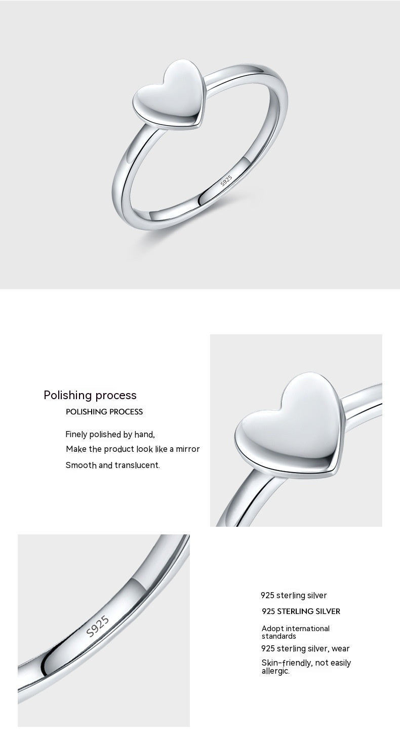 Simple Glossy Heart Ring