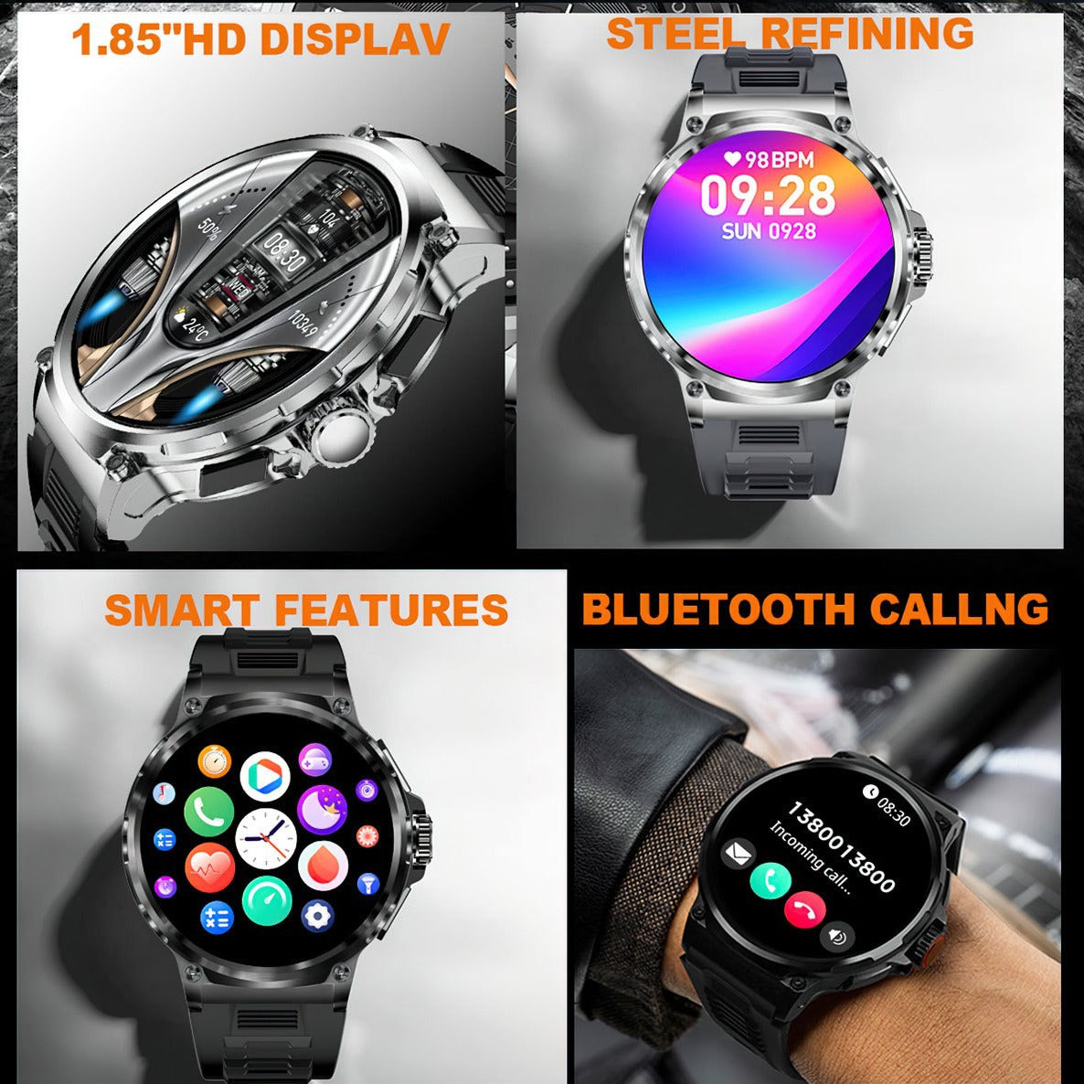 Large Screen Bluetooth Smartwatch