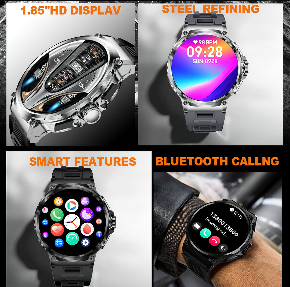 Large Screen Bluetooth Smartwatch