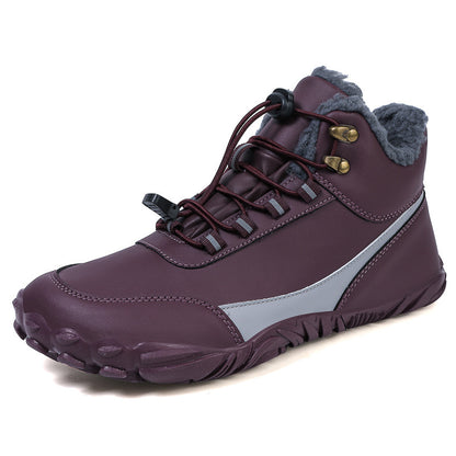 Outdoor Sports Cotton Shoes Men And Women Fleece-lined Warm Snow Boots