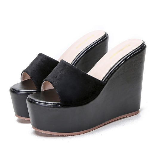 Simple And Comfortable Wedge Heel Platform Sandals And Slippers Women