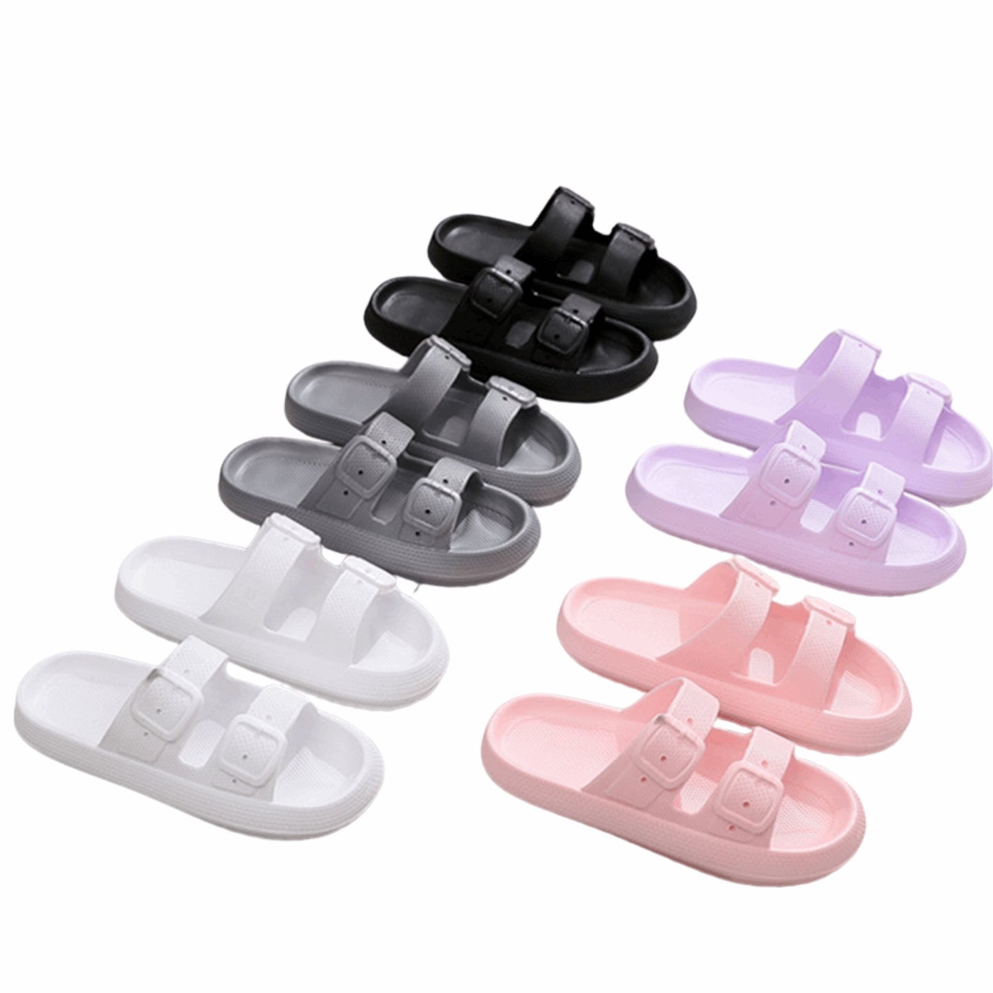 Buckle Slippers for Women & Men | EVA Outdoor Indoor Thick - Soled