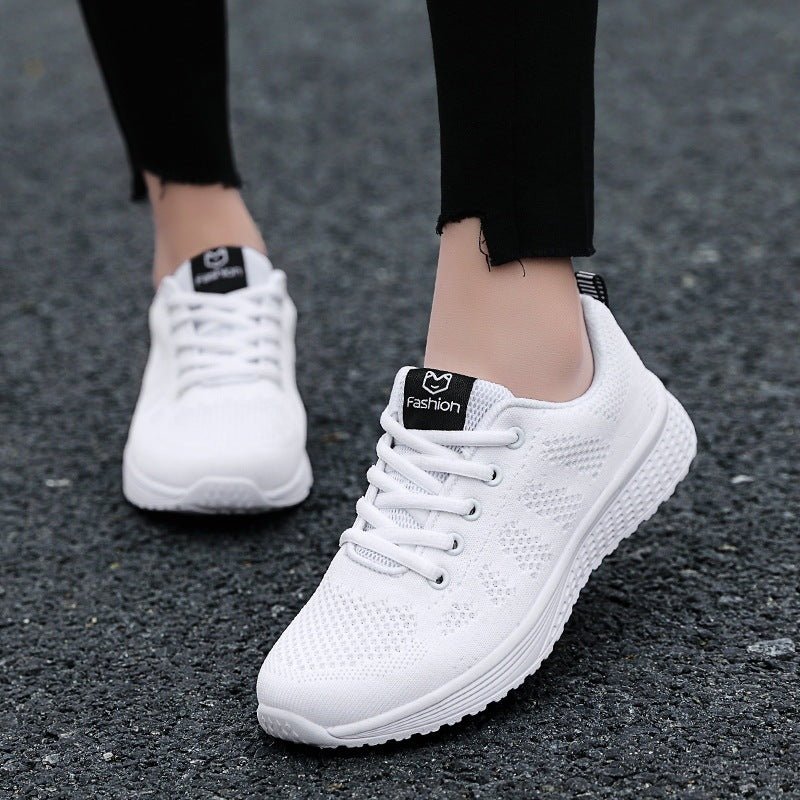 Breathable Mesh Ladies Sneakers | Sweet Style Cross Straps