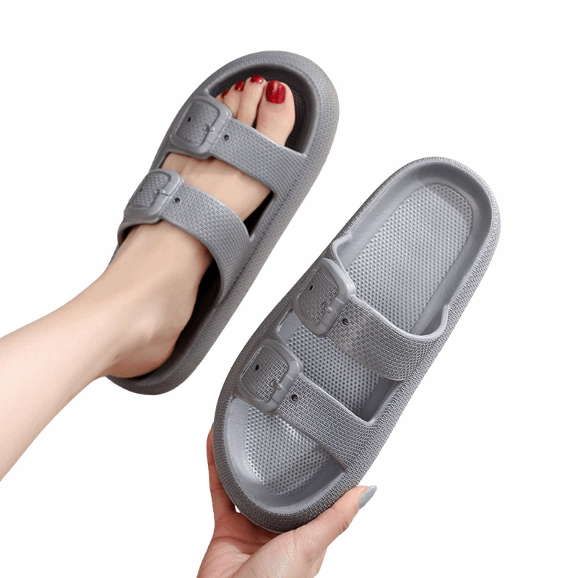 Buckle Slippers for Women & Men | EVA Outdoor Indoor Thick - Soled