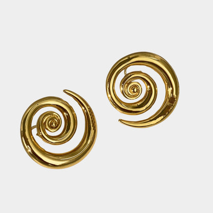 Geometric hollow metal earrings for women, electroplated for durability, featuring a trendy design. Ideal for modern fashion and versatile style