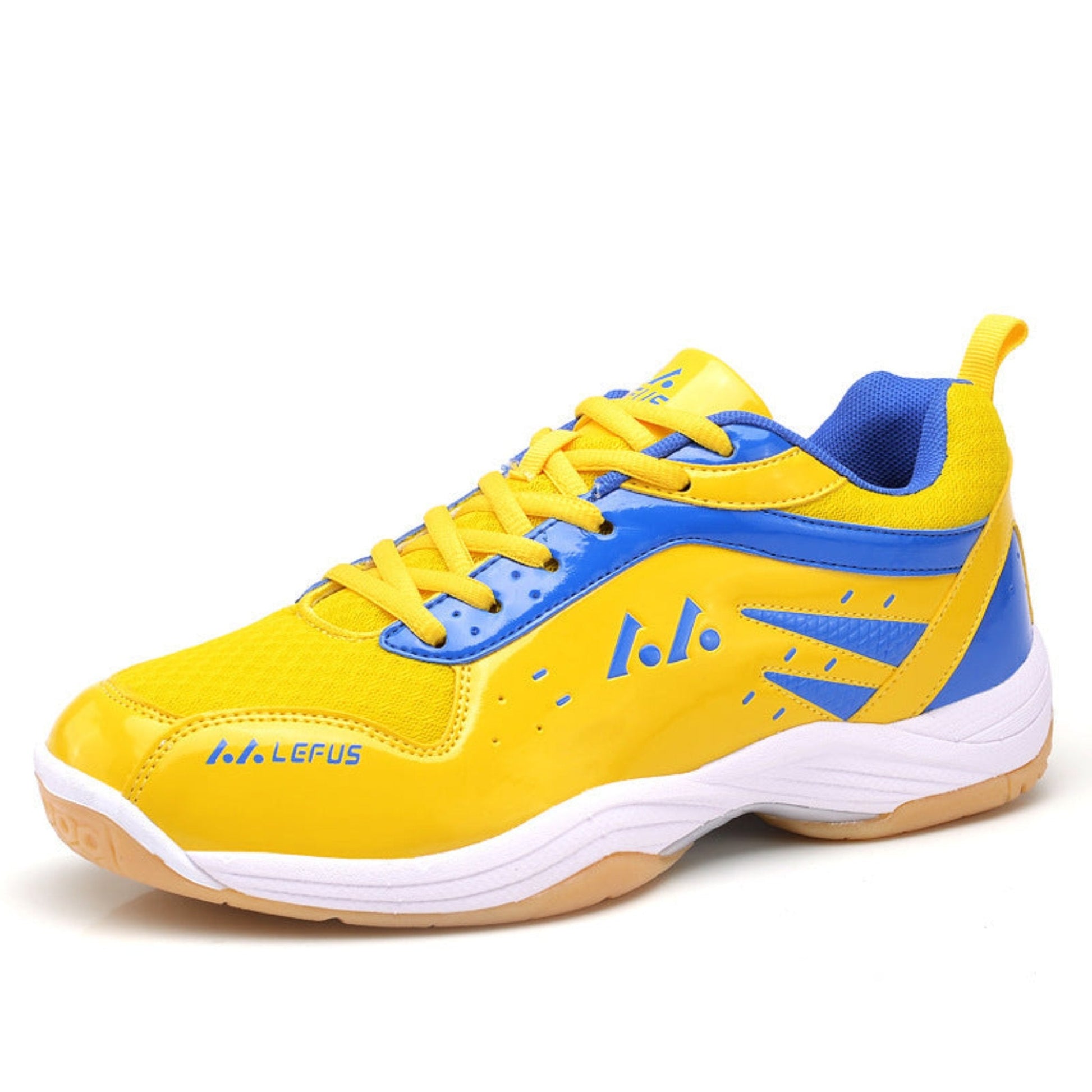 Graffiti Badminton Training Shoes for Men & Women - Crystal Upper, MD Sole, Casual Style, Available in Blue, Sky Blue, Yellow. Sizes 36-45