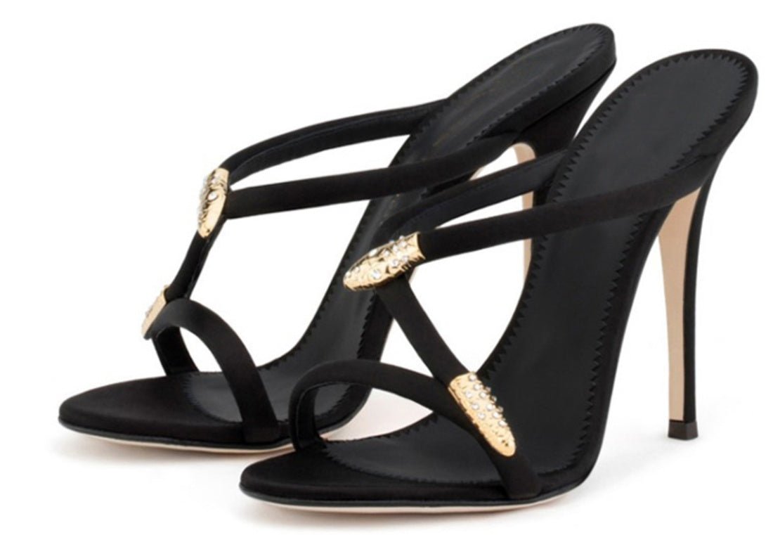 Black Sandals Stiletto Sandals