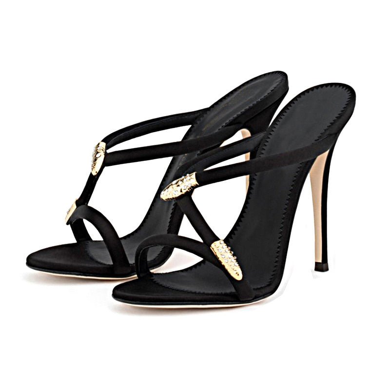 Black Sandals Stiletto Sandals