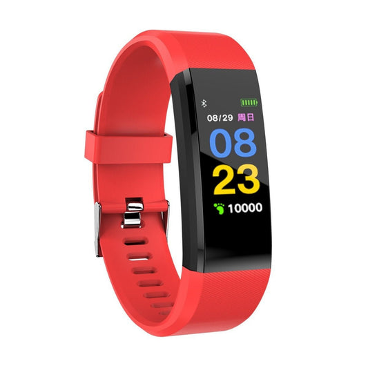 115+ Fitness Tracker with heart rate, blood pressure, sleep, and step monitoring. Waterproof, Bluetooth, and compatible with Android & iOS devices